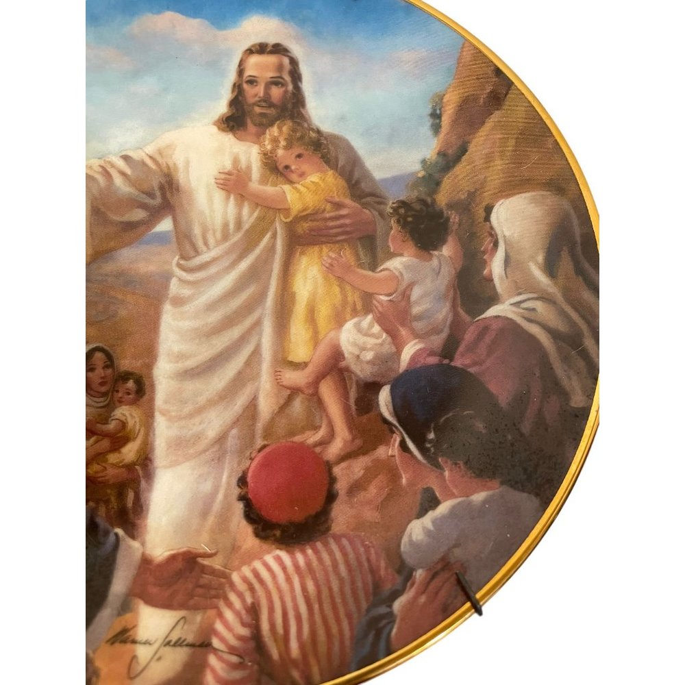 Vintage The Hamilton Collection Collectible Plate Jesus the Children's Friend‎
